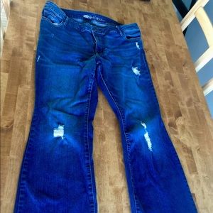 Old Navy RockStar Distressed Flare Jeans Size 20